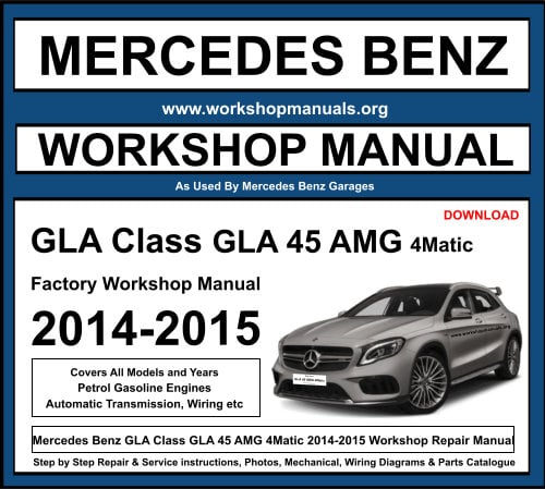 Mercedes GLA Class GLA 45 AMG 4Matic Workshop Repair Manual