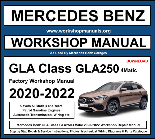 Mercedes GLA Class GLA250 4Matic 2020-2022 Workshop Repair Manual