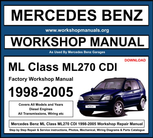 Mercedes ML Class ML270 CDI 1998-2005