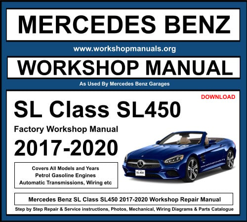 Mercedes SL Class SL450 2017-2020 Workshop Repair Manual Download
