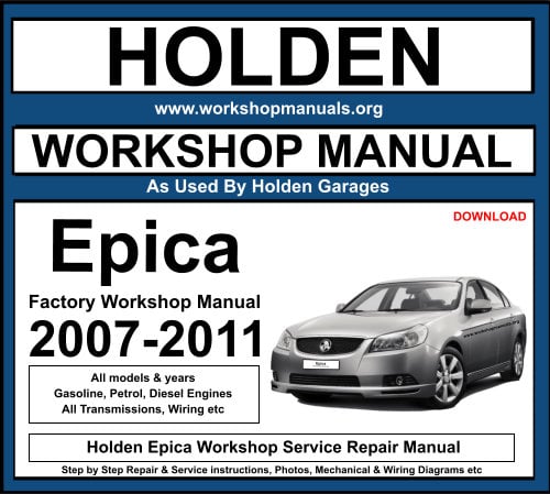 Holden Epica Workshop Service Repair Manual
