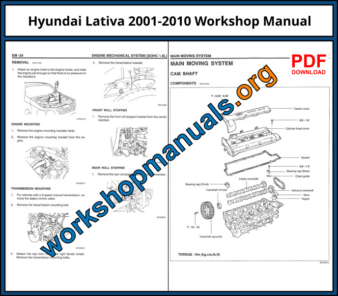 Hyundai Lativa 2001-2010 Workshop Manual