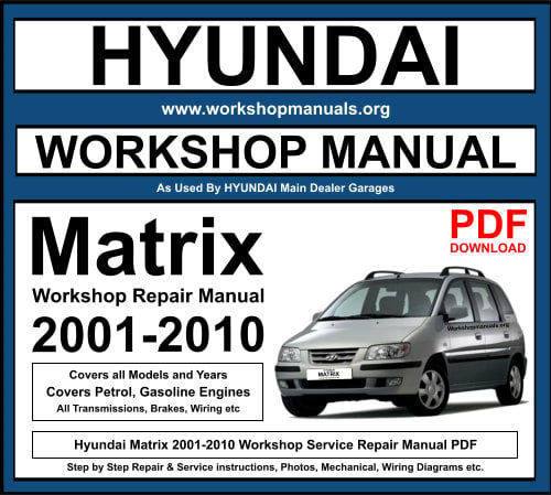 Hyundai Matrix 2001-2010 Workshop Repair Manual Download PDF