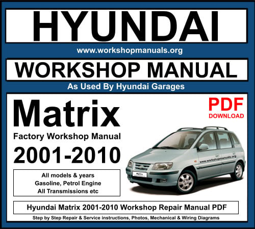 Hyundai Matrix 2001-2010 Workshop Repair Manual PDF
