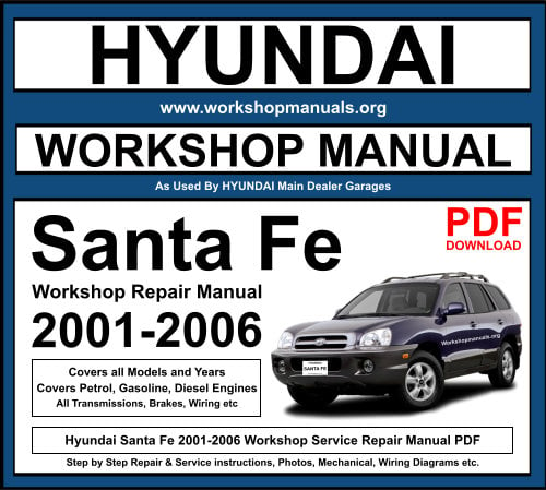 Hyundai Santa Fe 2001-2006 Workshop Service Repair Manual Download PDF