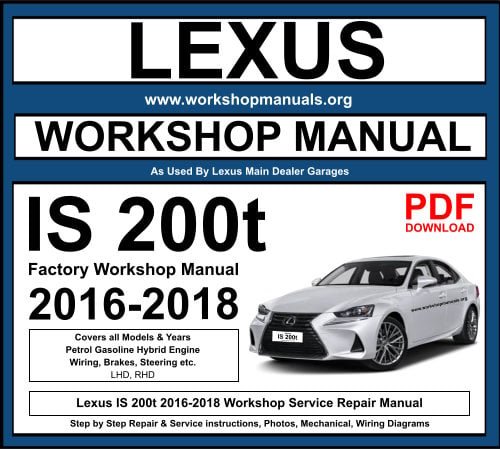 Lexus IS 200t Workshop Repair Manual
