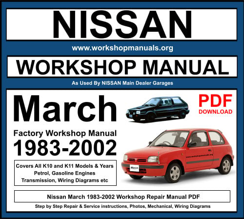 Nissan March 1982-2002 Workshop Repair Manual Download PDF