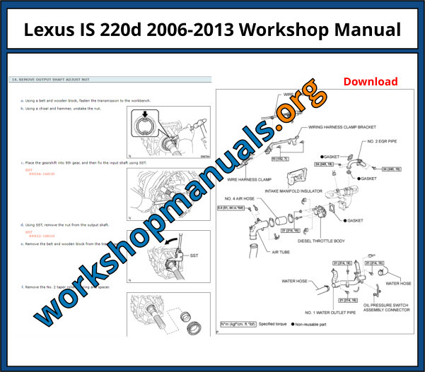 Lexus IS 220d 2006-2013 Workshop Manual