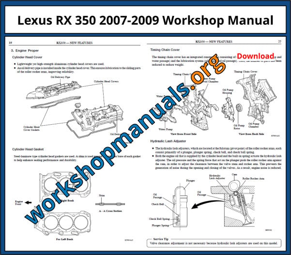 Lexus RX 350 2007-2009 Workshop Manual