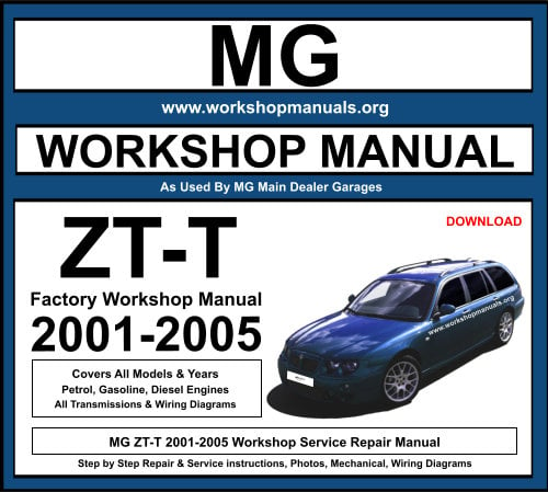 MG ZT-T 2001-2005 Workshop Repair Manual Download