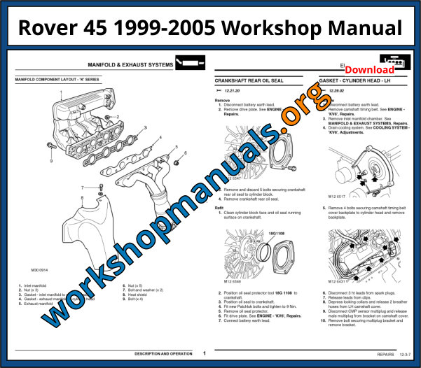 Rover 45 1999-2005 Workshop Manual