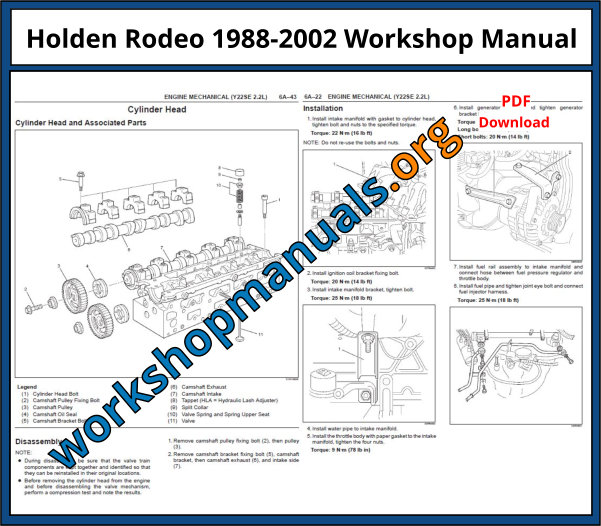Holden Rodeo 1988-2002 Workshop Manual