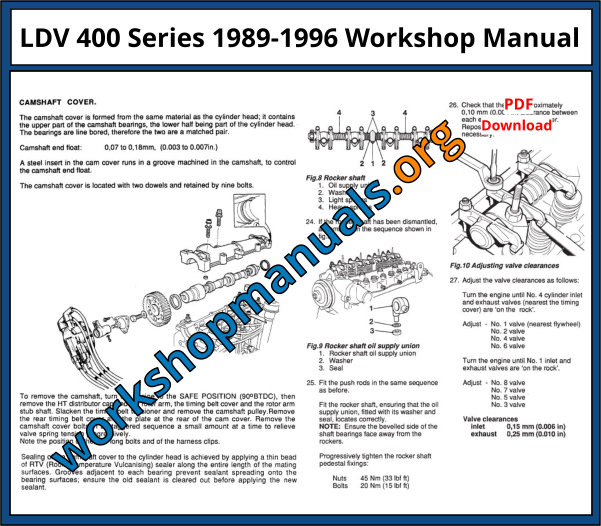 LDV 400 Series 1989-1996 Workshop Manual