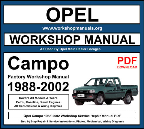Opel Campo 1988-2002 Workshop Repair Manual Download
