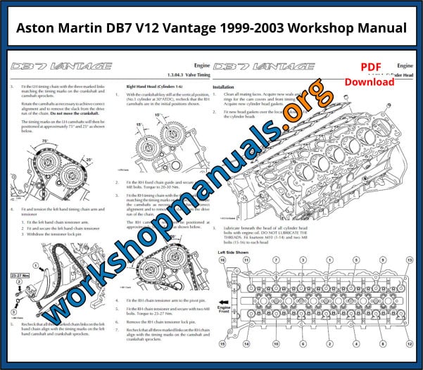 Aston Martin DB7 V12 Vantage 1999-2003 Workshop Manual
