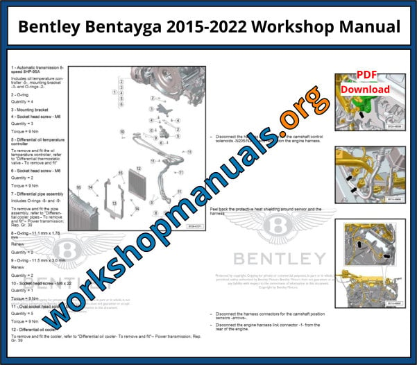 Bentley Bentayga 2015-2022 Workshop Manual
