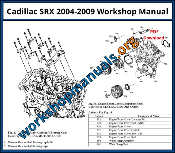 Cadillac SRX 2004-2009 Workshop Manual