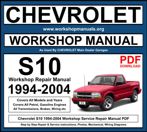 Chevrolet S10 1994-2004 Workshop Repair Manual Download PDF