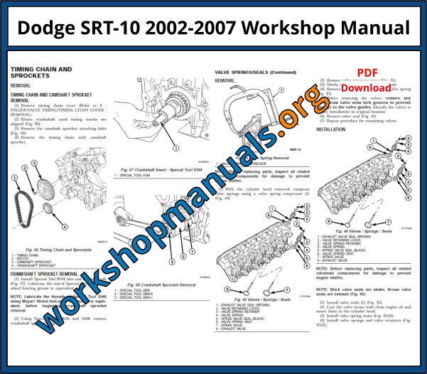 Dodge SRT-10 2002-2007 Workshop Manual