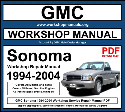 GMC Sonoma 1994-2004 Workshop Repair Manual Download PDF