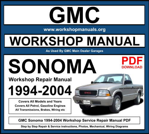 GMC Sonoma 1994-2004 Workshop Repair Manual Download PDF