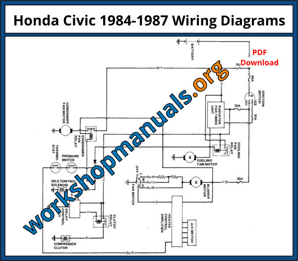 Honda Civic 1984-1987 Wiring Diagrams