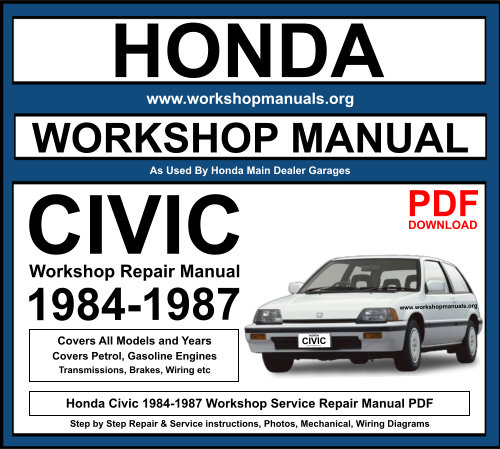 Honda Civic 1984-1987 Workshop Repair Manual Download PDF