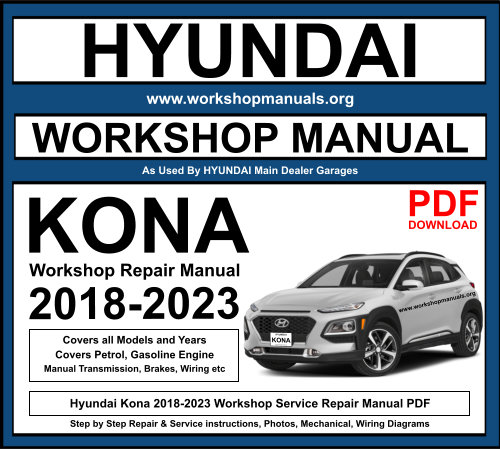 Hyundai Kona 2018-2023 Workshop Repair Manual Download PDF