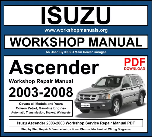 Isuzu Ascender 2003-2008 Workshop Repair Manual Download PDF