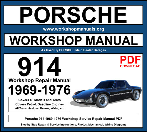 Porsche 914 1969-1976 Workshop Repair Manual Download PDF