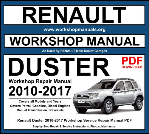 Renault Duster 2010-2017 Workshop Repair Manual Download PDF