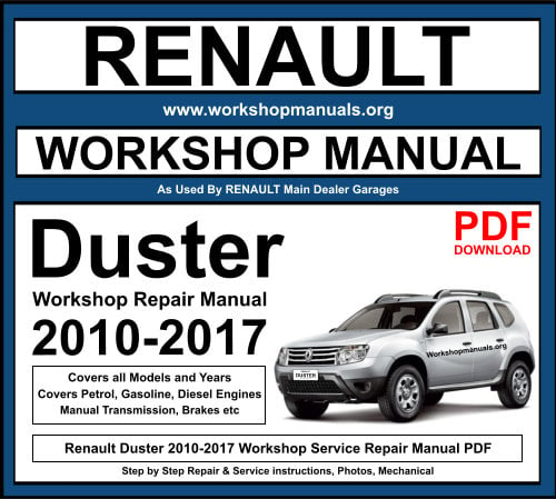 Renault Duster 2010-2017 Workshop Repair Manual Download PDF