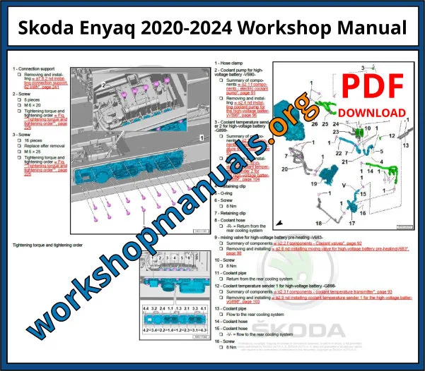 Skoda Enyaq 2020-2024 Workshop Manual