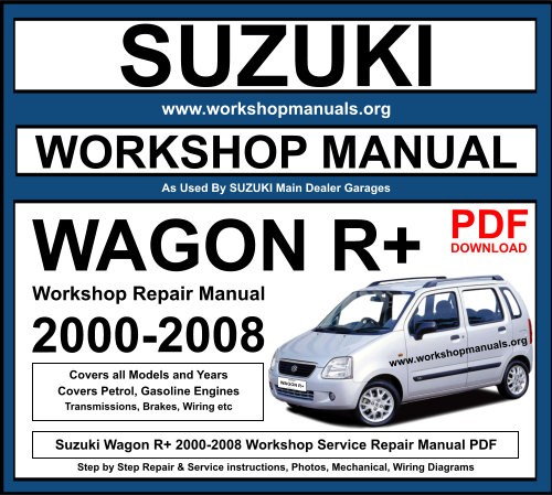 Suzuki Wagon R+ 2000-2008 Workshop Repair Manual Download PDF