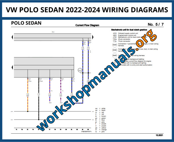 VW POLO SEDAN 2022-2024 WIRING DIAGRAMS