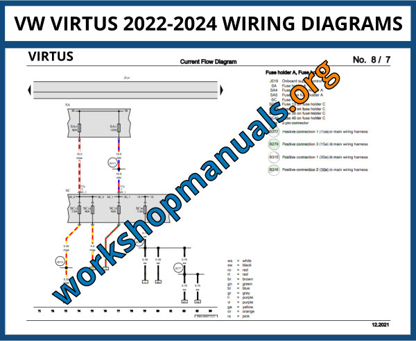 VW VIRTUS 2022-2024 WIRING DIAGRAMS