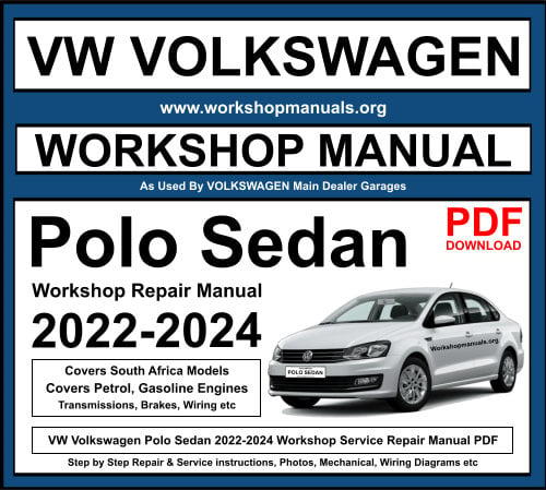 VW Volkswagen Polo Sedan 2022-2024 Workshop Repair Manual Download PDF