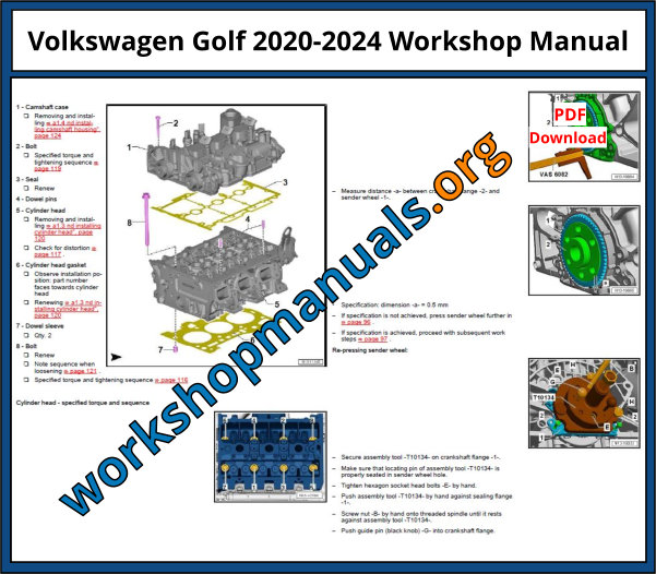 Volkswagen Golf 2020-2024 Workshop Manual