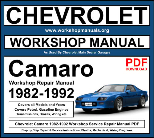 Chevrolet Camaro 1982-1992 Workshop Repair Manual Download PDF