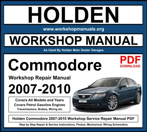 Holden Commodore 2007-2010 Workshop Repair Manual Download PDF