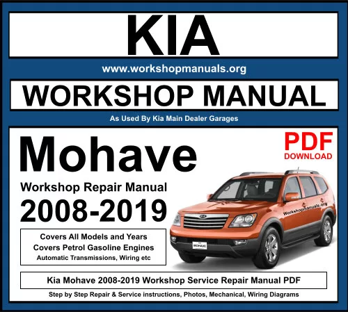 Kia Mohave 2008-2019 Workshop Repair Manual Download PDF