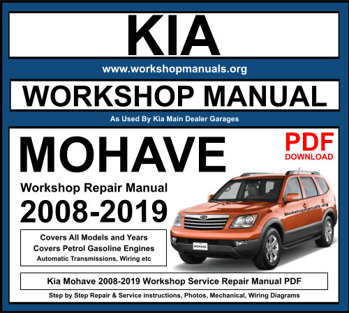 Kia Mohave 2008-2019 Workshop Repair Manual Download PDF