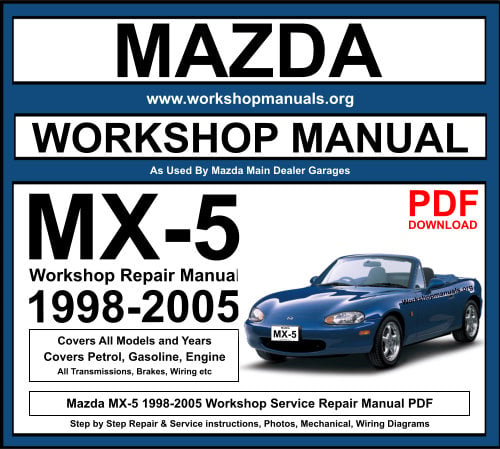 Mazda MX-5 1998-2005 Workshop Repair Manual Download PDF