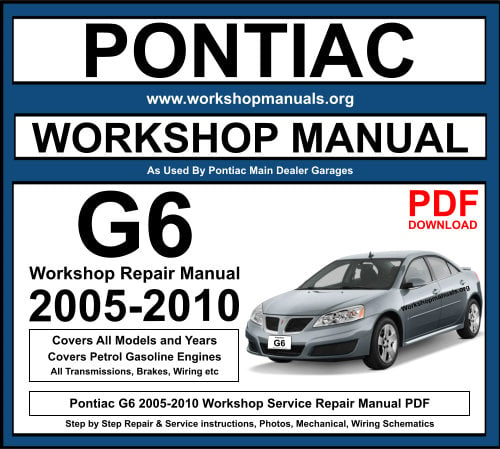 Pontiac G6 2005-2010 Workshop Repair Manual Download PDF