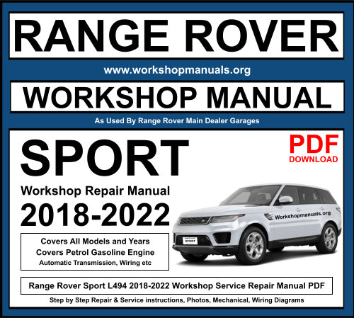 Range Rover Sport L494 2018-2022 Workshop Manual Download PDF