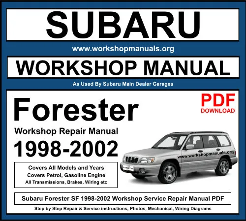 Subaru Forester SF 1998-2002 Workshop Repair Manual Download PDF