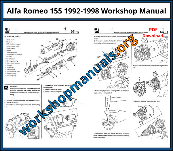 Alfa Romeo 155 q4 Service Manual PDF, PDF, Piston