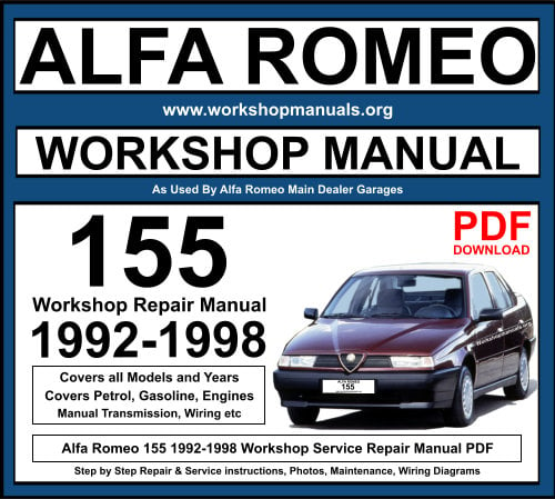 Alfa Romeo 155 1992-1998 Workshop Repair Manual Download PDF