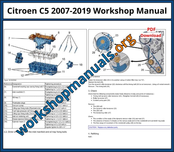 Citroen C5 2007-2019 Workshop Repair Manual Download PDF 