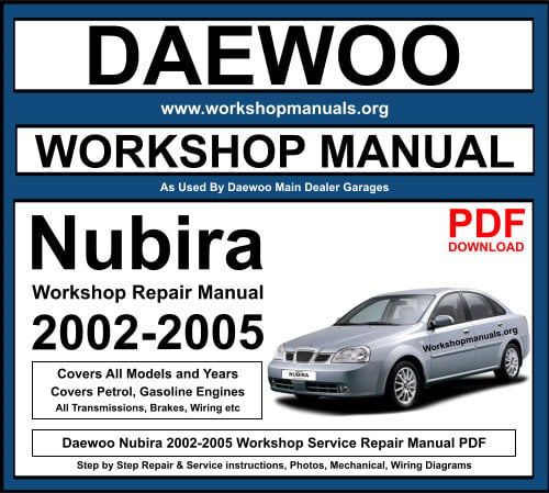 Daewoo Nubira 2002-2005 Workshop Repair Manual Download PDF